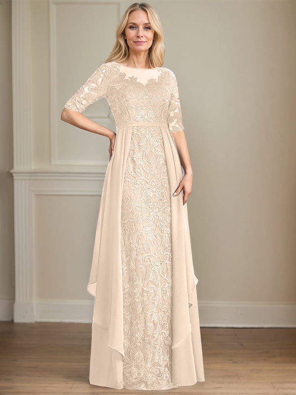 Chiffon Lace Maxi Dress