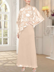 Robe longue en maille pailletée avec corsage asymétrique fantaisie superposé 