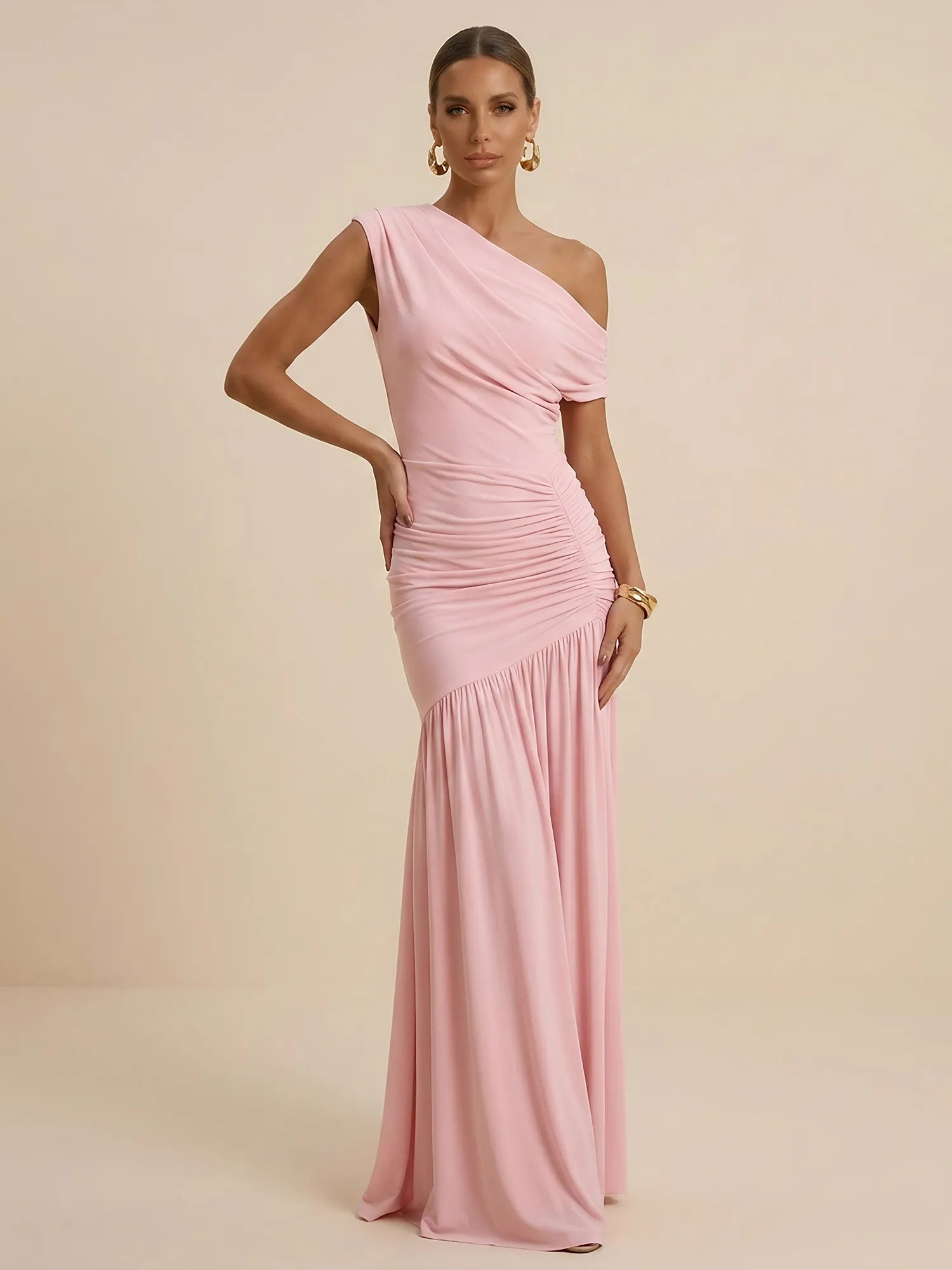 BlushPinkOne-ShoulderSheathGownCapeSleeveMotheroftheBrideDresses_1.webp