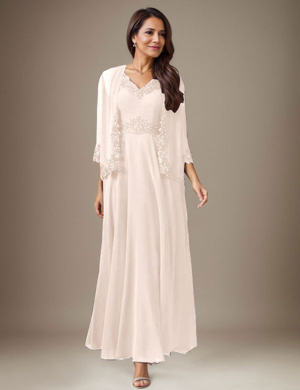 Plum A-Line Sequins Chiffon Dress