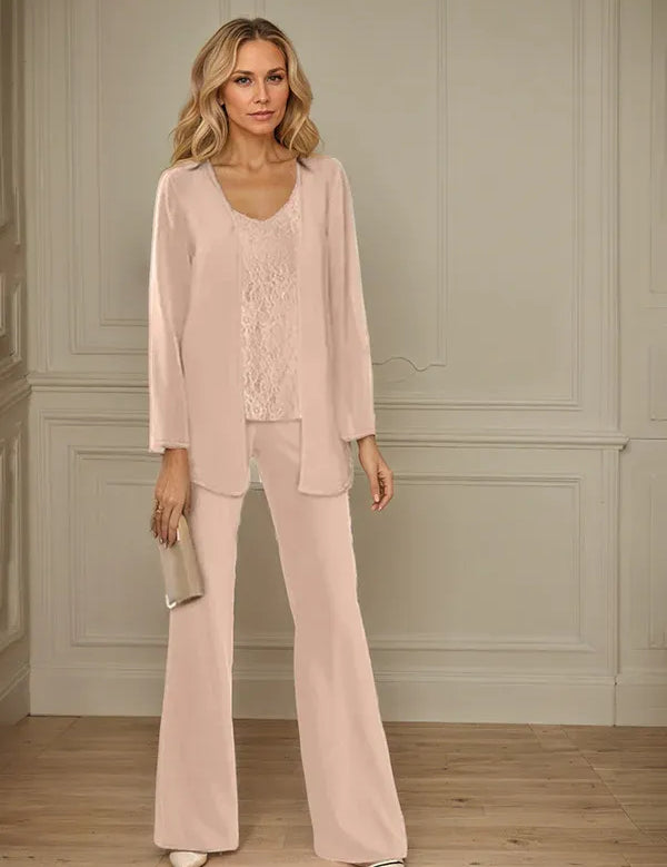 Chiffon Mother of the Bride Pantsuits with Jacket