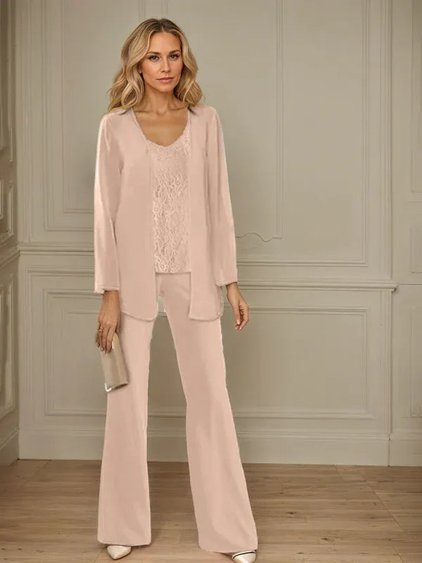 Chiffon Mother of the Bride Pantsuits with Jacket