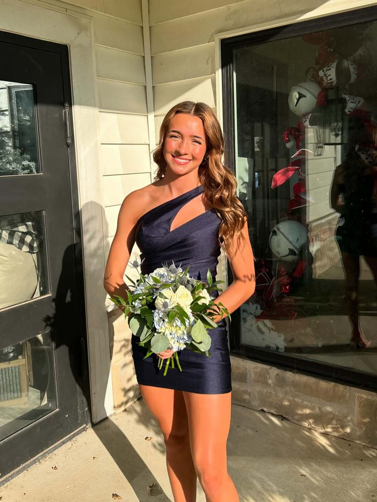 Bodycon One Shoulder Short Homecoming Dress