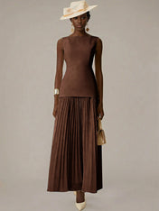 White A Line Chiffon Round Neck Sleeveless Floor Length Dresses
