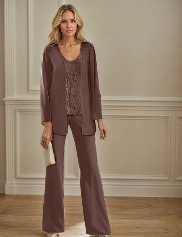 Chiffon Mother of the Bride Pantsuits with Jacket