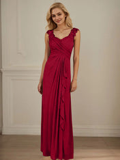 Champagne A-Line Sweetheart Neckline Pleated Mesh Dress