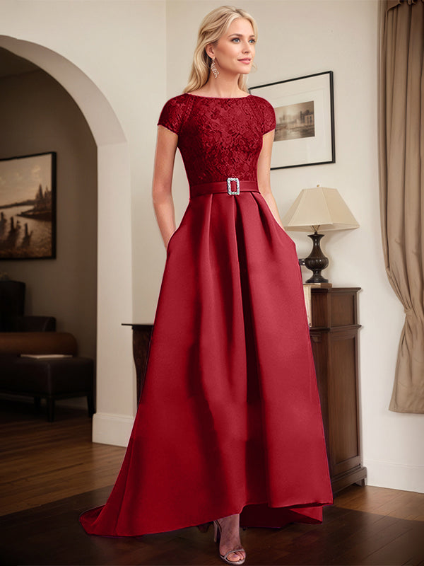 Orchid Lace Elegant A-Line Mother Of The Bride Dresses With Beading Satin