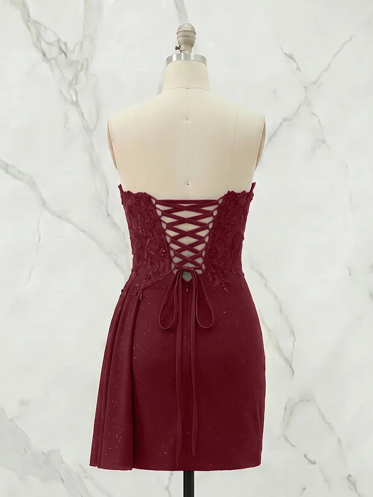 Strapless Sweetheart Draped Mini Homecoming Dress