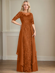 Chiffon Lace Maxi Dress