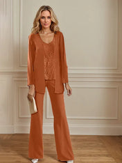 Chiffon Mother of the Bride Pantsuits with Jacket