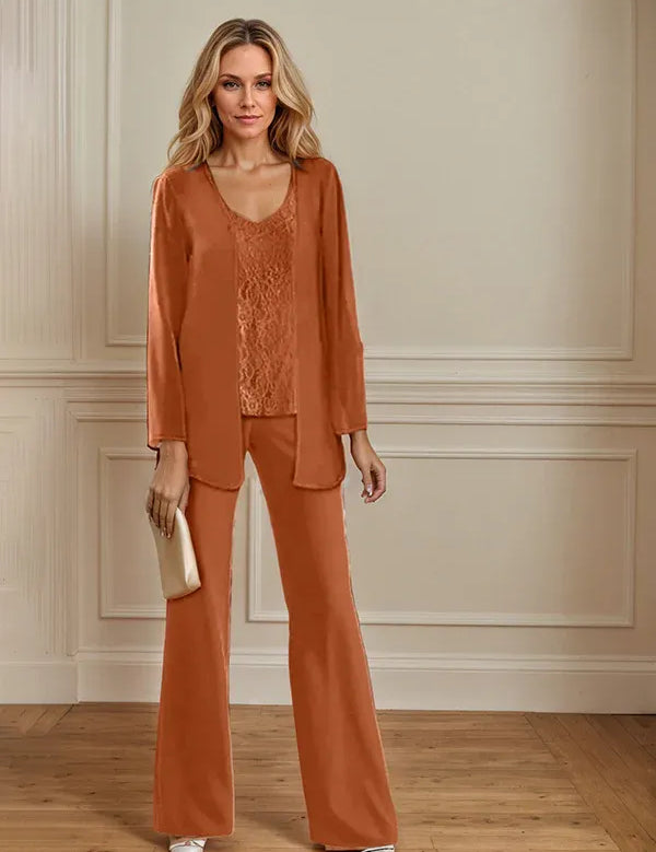 Chiffon Mother of the Bride Pantsuits with Jacket
