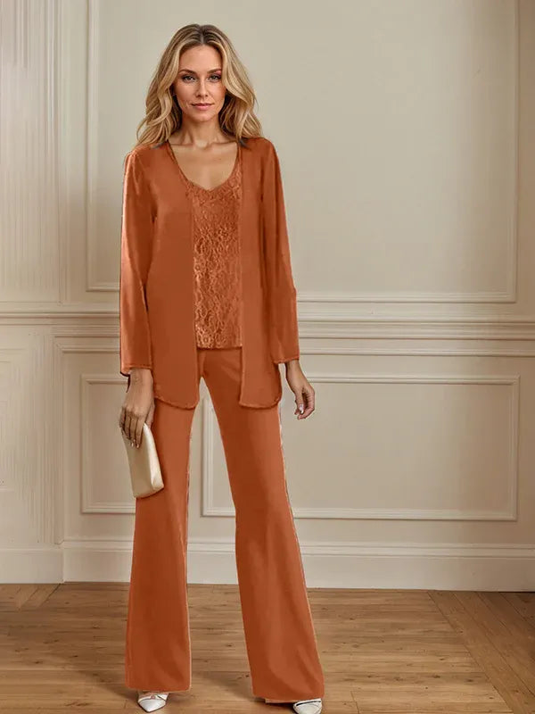 Chiffon Mother of the Bride Pantsuits with Jacket