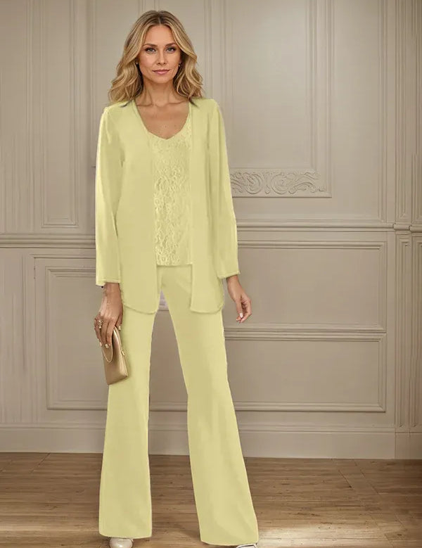 Chiffon Mother of the Bride Pantsuits with Jacket