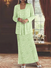 Chiffon Mother of the Bride Dresses with Sequins & Jacket
