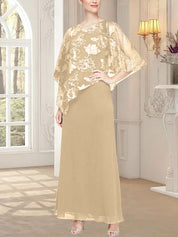 Robe longue en maille pailletée avec corsage asymétrique fantaisie superposé 
