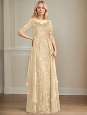 Chiffon Lace Maxi Dress