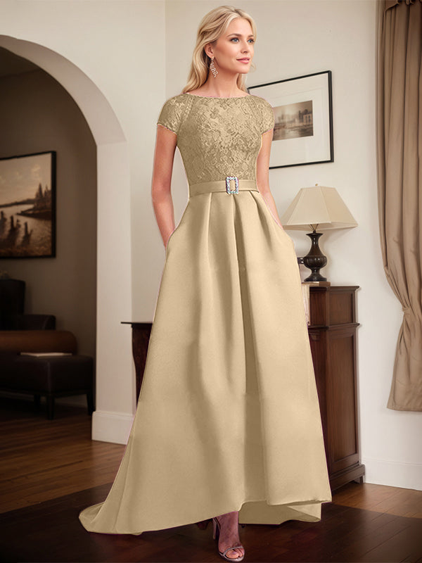 Orchid Lace Elegant A-Line Mother Of The Bride Dresses With Beading Satin