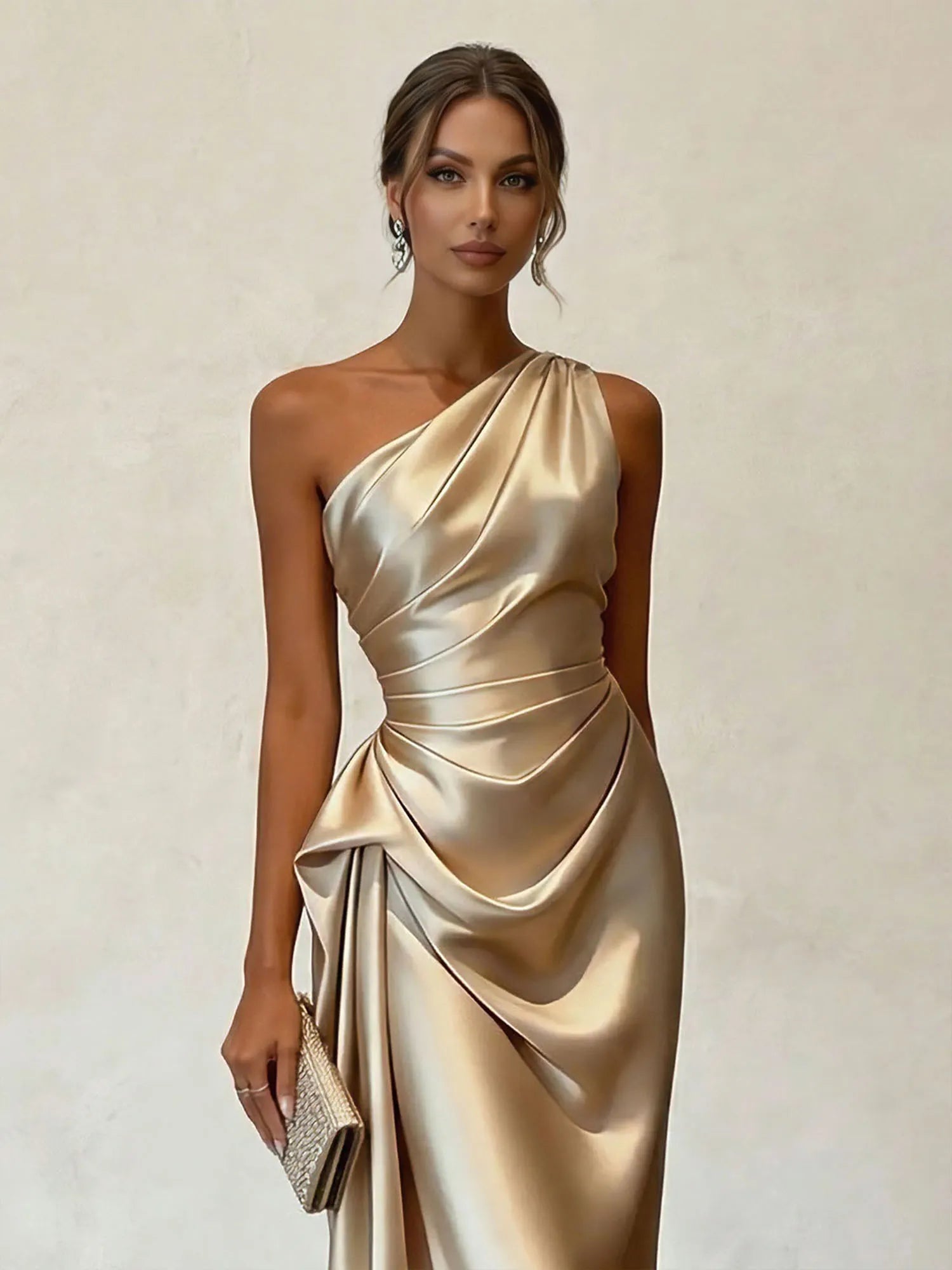 ChampagneRuchedSatinOneShoulderSleevelessSheathMidiDress_2.webp