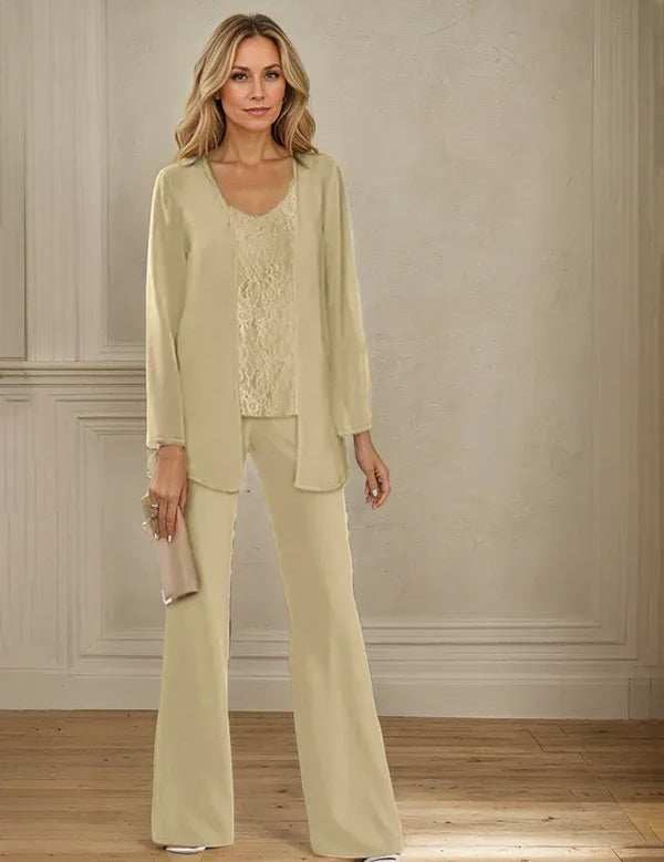 Chiffon Mother of the Bride Pantsuits with Jacket