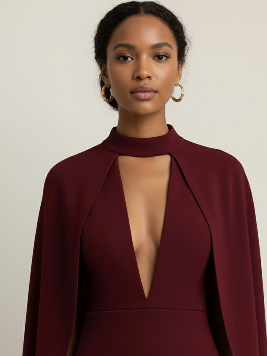 ChicBurgundyMidiSheathDresswithAttachedFlowingCape_1.jpg