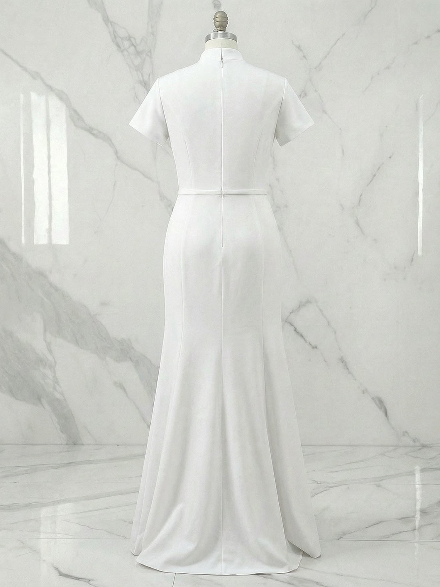 ChicWhiteHighNeckKeyholeMermaidGownDress_2.jpg