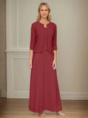 Glitter Lace & Satin Skirt Jacket Dress with Open Jacket