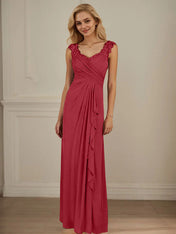 Champagne A-Line Sweetheart Neckline Pleated Mesh Dress