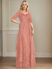 Chiffon Lace Maxi Dress