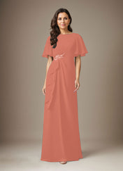 Dark Navy Sheath Beaded Chiffon Dress