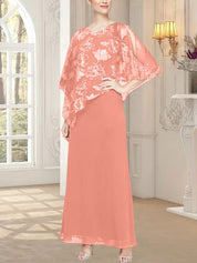 Robe longue en maille pailletée avec corsage asymétrique fantaisie superposé 