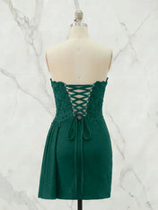 Strapless Sweetheart Draped Mini Homecoming Dress