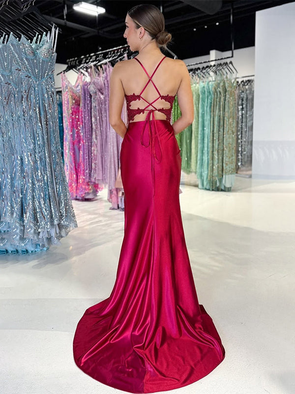 Dark_Red_Mermaid_Spaghetti_Straps_V_Neck_Satin_Prom_Dress_with_Slit-1.jpg
