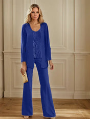 Chiffon Mother of the Bride Pantsuits with Jacket