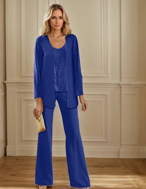Chiffon Mother of the Bride Pantsuits with Jacket