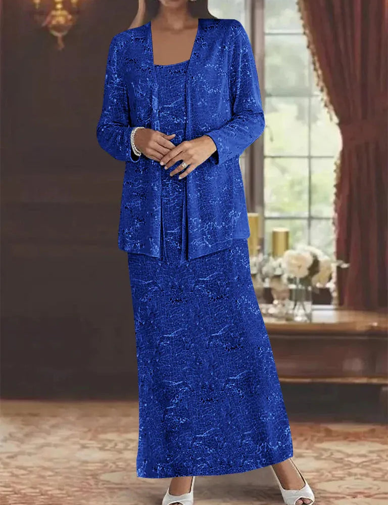 Chiffon Mother of the Bride Dresses with Sequins & Jacket