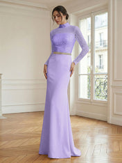Formal Dress White Sheath Illusion Neck Beaded Chiffon Maxi Dress