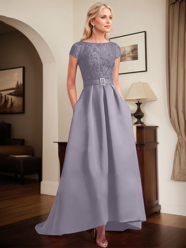 Orchid Lace Elegant A-Line Mother Of The Bride Dresses With Beading Satin