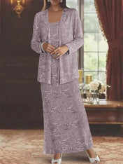 Chiffon Mother of the Bride Dresses with Sequins & Jacket