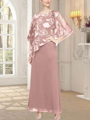 Long Glitter Mesh Dress with Novelty Asymmetric Overlay Bodice