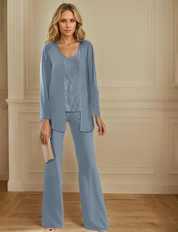 Chiffon Mother of the Bride Pantsuits with Jacket