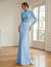 Formal Dress White Sheath Illusion Neck Beaded Chiffon Maxi Dress