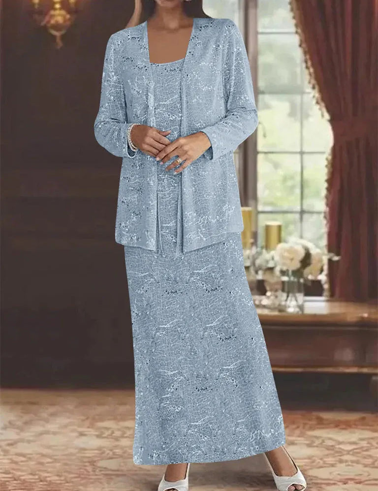 Chiffon Mother of the Bride Dresses with Sequins & Jacket