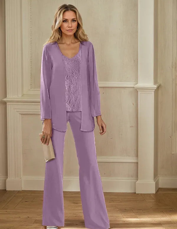 Chiffon Mother of the Bride Pantsuits with Jacket