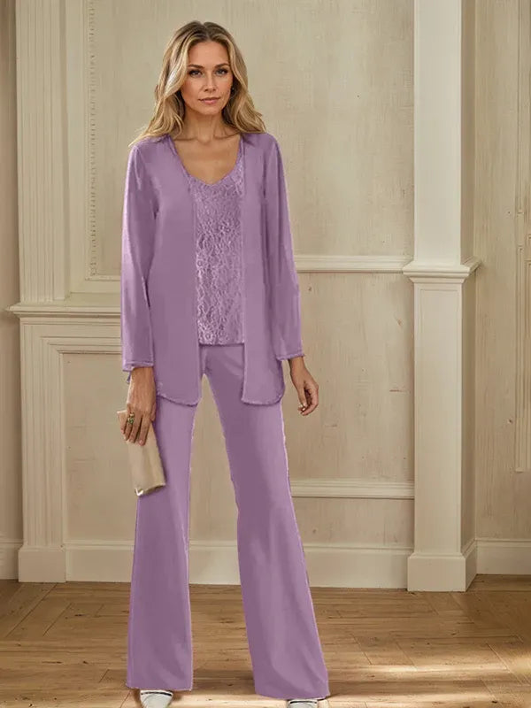 Chiffon Mother of the Bride Pantsuits with Jacket