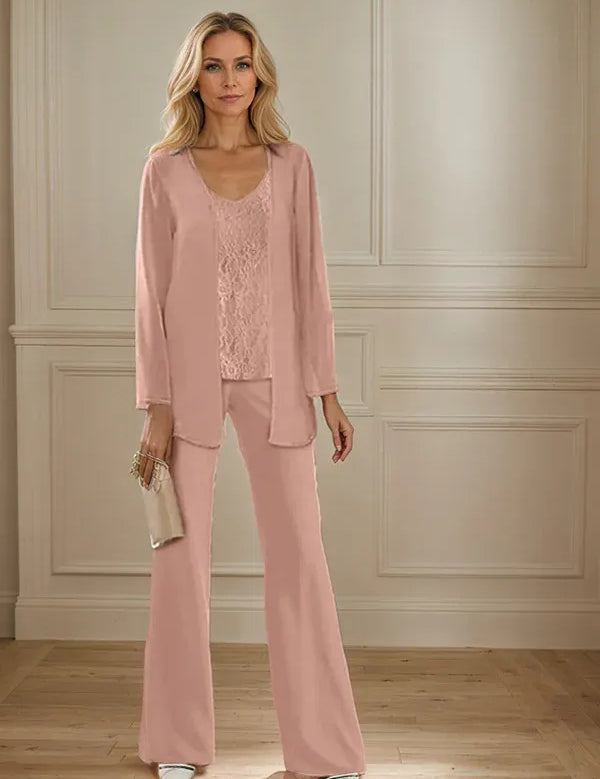 Chiffon Mother of the Bride Pantsuits with Jacket