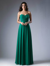 Elegant Floor Length Chiffon Long Bridesmaid Dress