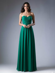 Elegant Floor Length Chiffon Long Bridesmaid Dress
