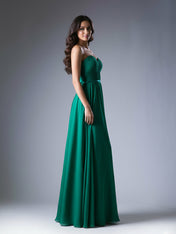 Elegant Floor Length Chiffon Long Bridesmaid Dress