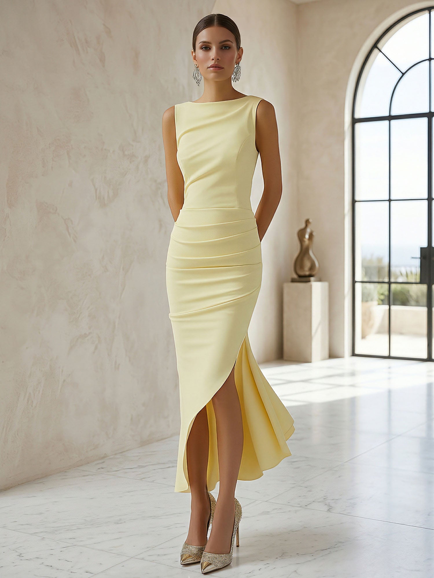 ElegantFormalEveningGownButterYellowRuchedAsymmetricalMidiDress_2.jpg