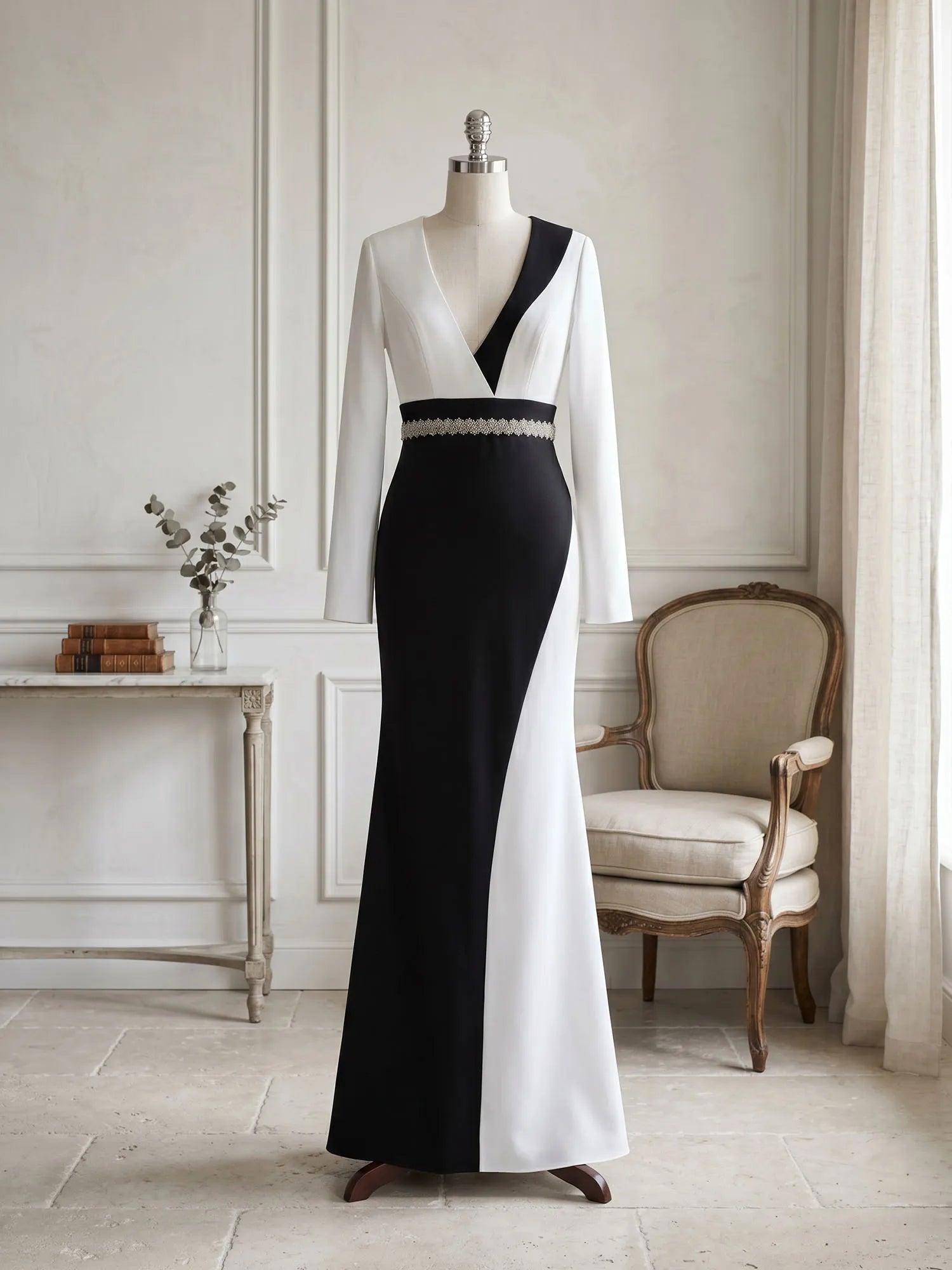 ElegantNavy_WhiteColor-BlockLongSleeveFloor-LengthEveningGownFormalDresses_2.webp